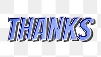 Thanks retro style png typography illustration