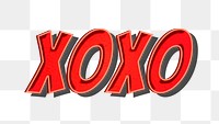XOXO png comic retro lettering