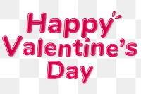 Png bold jelly candy lettering happy valentine's day word sticker