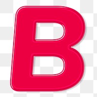 Letter B png bold jelly glossy typography