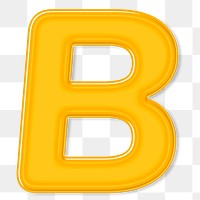 Letter B png bold jello glossy typography