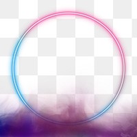 Gradient glowing frame png smoke effect background misty
