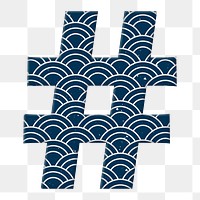 Png hashtag japanese inspired pattern typography