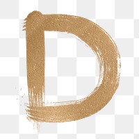 Painted gold d letter png