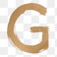 Painted gold g letter png