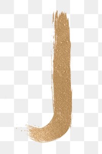 Painted gold letter j png