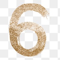 Transparent glitter 6 gold brushed | Free PNG Sticker - rawpixel