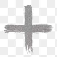 Plus sign silver png brush | Premium PNG Sticker - rawpixel
