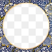 Png frame decorated William Morris inspired pattern