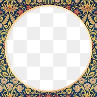 Gold frame png Bohemian William Morris inspired pattern