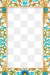 Bohemian fabric pattern frame png