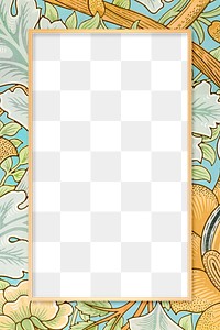 Boho fabric pattern frame png