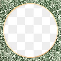 Vintage floral frame png Boho William Morris inspired pattern