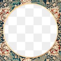 Gold frame png Boho fabric pattern