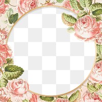 Floral frame png hand drawn design space