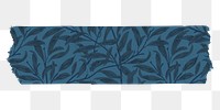 Png Willow bough washi tape blue journal sticker remix from artwork by William Morris