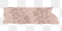 Png marigold washi tape diary sticker remix from artwork by William Morris