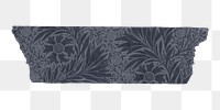 Png marigold washi tape dark journal sticker remix from artwork by William Morris