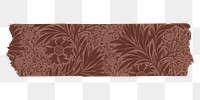 Png marigold flower washi tape journal sticker remix from artwork by William Morris