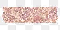 Png jasmine flower washi tape diary sticker remix from artwork by William Morris