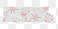 Png daisy washi tape diary sticker remix from artwork by William Morris