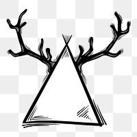Png triangle horn doodle cartoon teen sticker