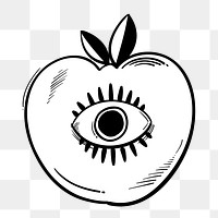 Png apple doodle cartoon teen sticker