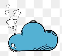 Png cloud star pastel doodle cartoon clipart