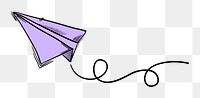 Png paper airplane pastel doodle cartoon clipart