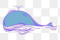 Png whale doodle cartoon teen sticker