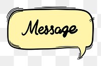 Png massage text bubble pastel doodle cartoon clipart