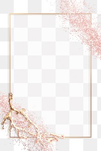 Glitter frame png pink sparkly background