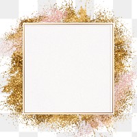 Sparkly gold frame png glitter | Premium PNG Sticker - rawpixel