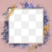 Sparkly frame png on textured background