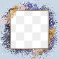 Sparkly frame png on textured background
