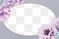 Purple cherry blossom frame png