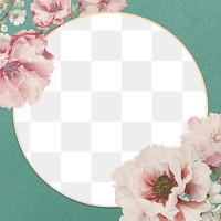 Transparent cherry blossom decorated frame