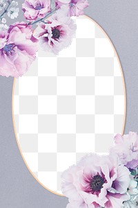 Transparent cherry blossom frame lavender border