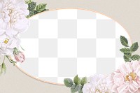 Transparent flower adorned frame design