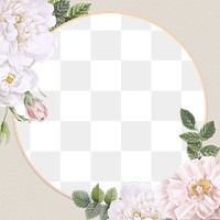 Floral decoration png frame graphic