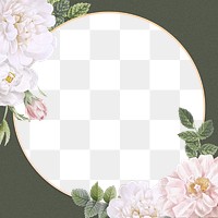 Flower and leaf png decorated frame 