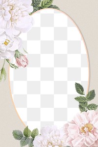 Floral decoration png frame graphic