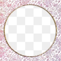 Flower holographic png frame pattern remix from artwork by William Morris