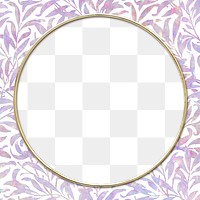 Nature holographic png frame pattern remix from artwork by William Morris