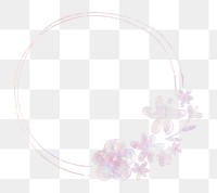 Png floral frame holography effect