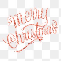 Merry Christmas message png sticker handwritten