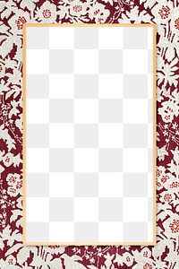 Decorative floral patterned frame png ornamental illustration