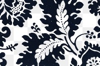 Png pattern indigo floral transparent background remix artwork from William Morris