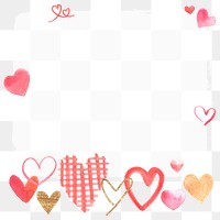 Heart patterned frame png Valentine's Day design