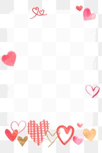 Heart patterned frame png Valentine&#39;s Day design